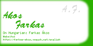 akos farkas business card